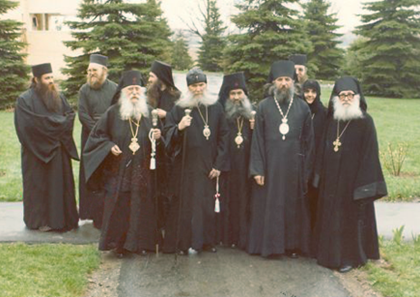 Fotografia de adeptos do Velho Calendarismo grego visitando Jordanville em 1979